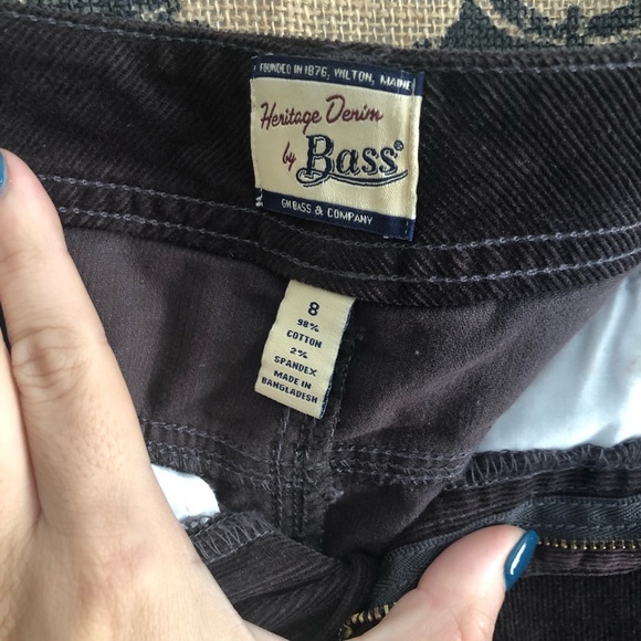 Chocolate Brown Corduroy Pencil Skirt - Picture 3 of 4